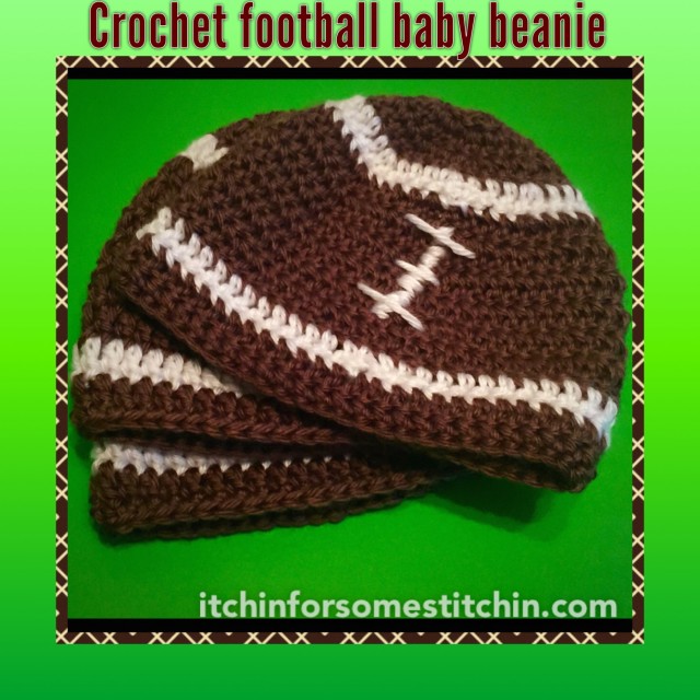 Crochet Football Beanie for Babies by http://www.itchinforsomestitchin.com