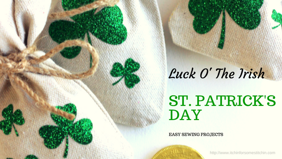 Free St. Patrick's Day sewing projects roundup by http://www.itchinforsomestitchin.com