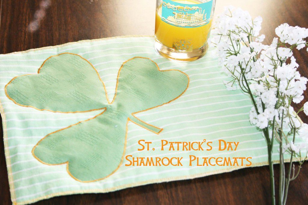 St. Patrick's Day Shamrock Placemats by Sewing Parts Online