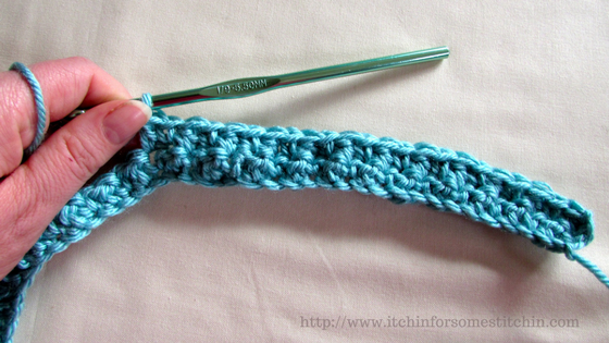 Seed Stitch Tutorial--Step 8--Repeat. http://www.itchinforsomestitchin.com