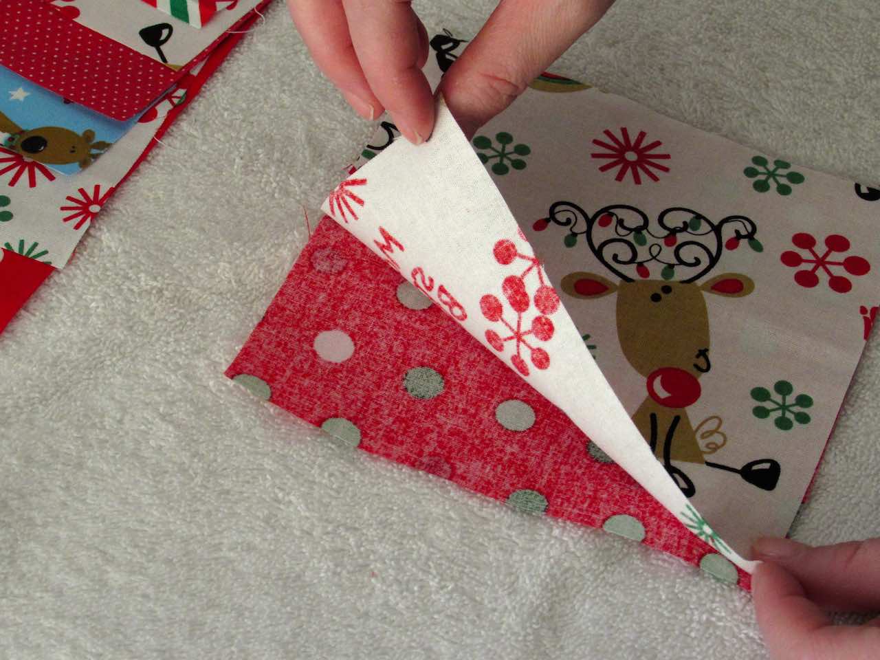 Squaring up fabric squares for scented sachets by www.itchinforsomestitchin.com