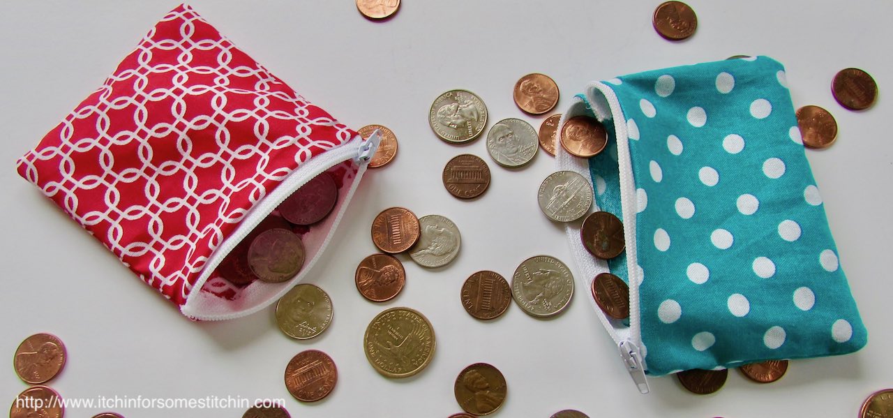 How to Sew a Simple Coin Purse by http://www.itchinforsomestitchin.com