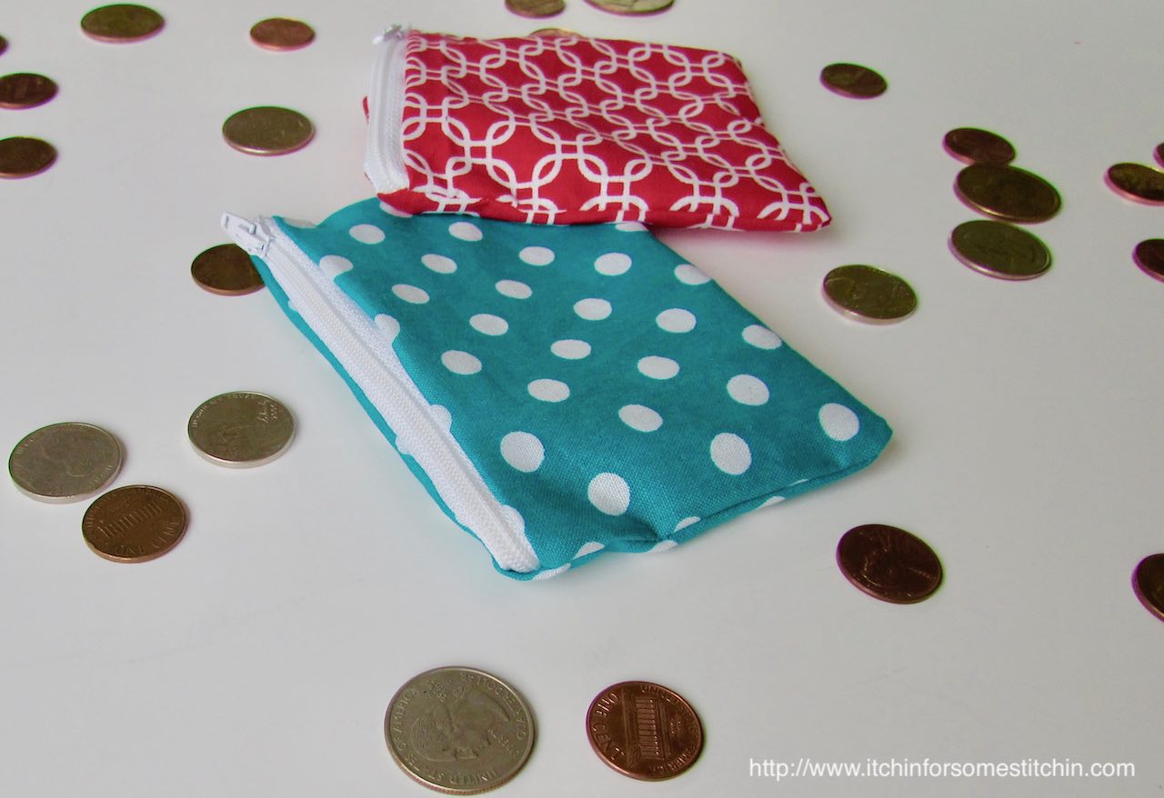 How to Sew a Simple Coin Purse by http://www.itchinforsomestitchin.com