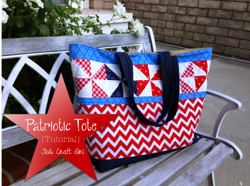 Patriotic-Tote-Bag-Tutorial by Jedi Craft Girl on http://www.itchinforsomestitchin.com
