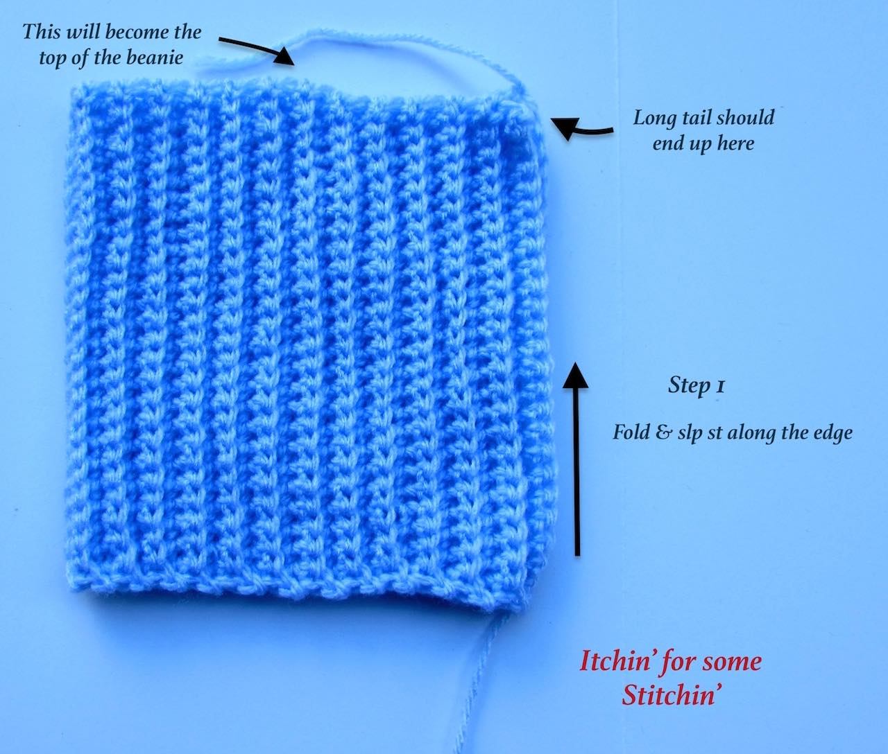 Crochet Ribbed Baby Beanie Pattern by www.itchinforsomestitchin.com