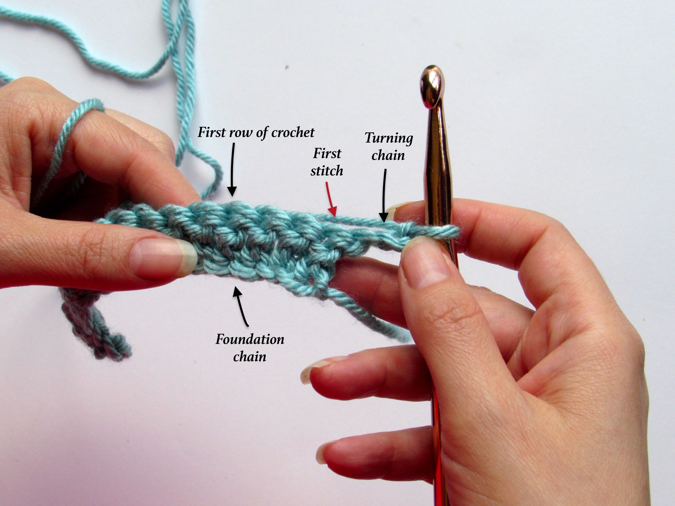 9 basic crochet steps