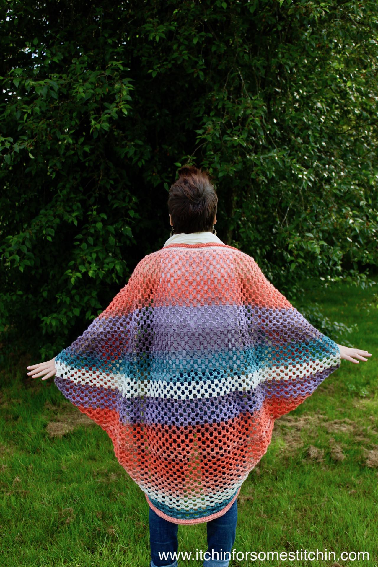 Bohemian Goddess Kimono Cardigan Pattern by www.itchinforsomestitchin.com