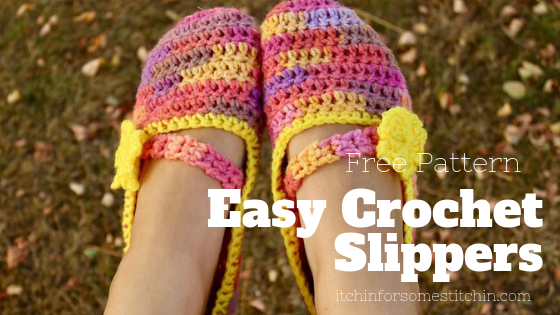 Easy Beginner Slipper Pattern by www.itchinforsomestitchin.com