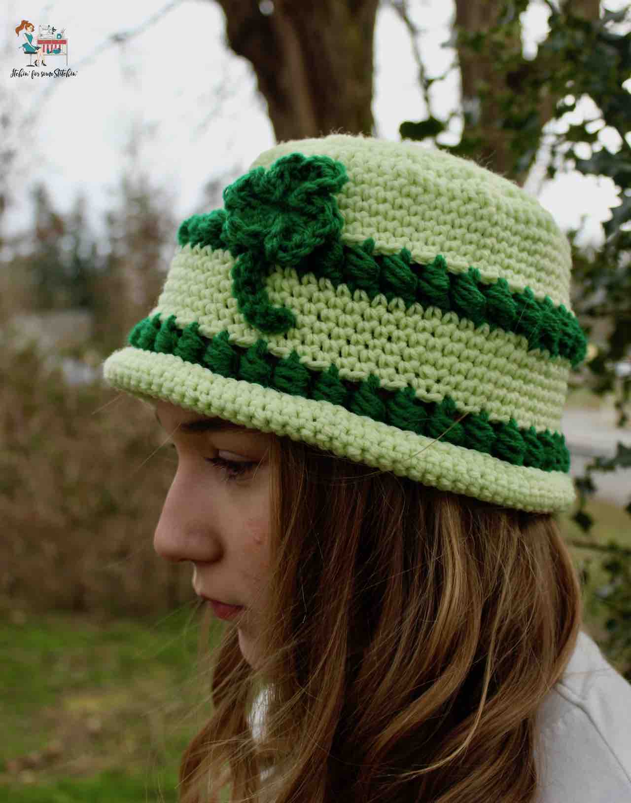 St. Patrick's Day Bowler Hat pattern by www.itchinforsomestitchin.com