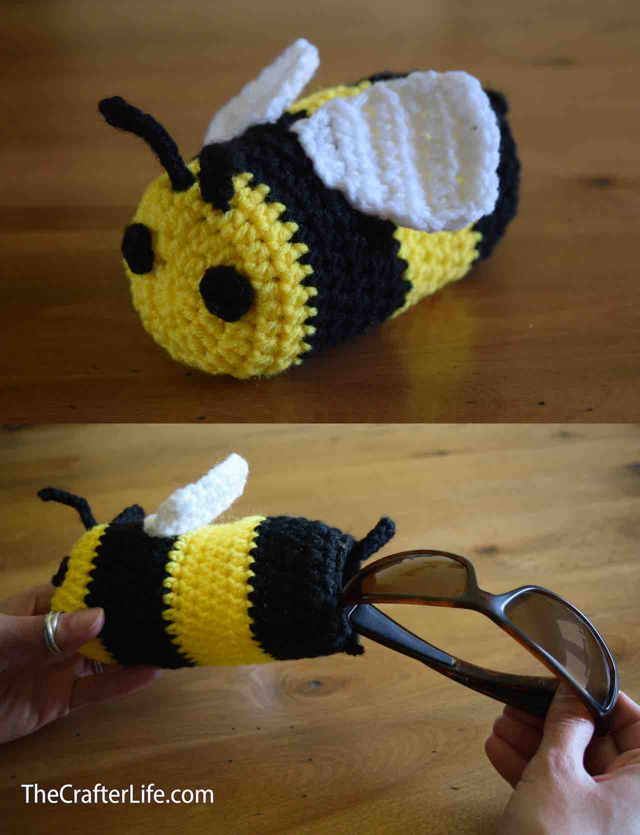 Bee Sunglasses Drawstring Bag by Chelsea Roberts via www.itchinforsomestitchin.com