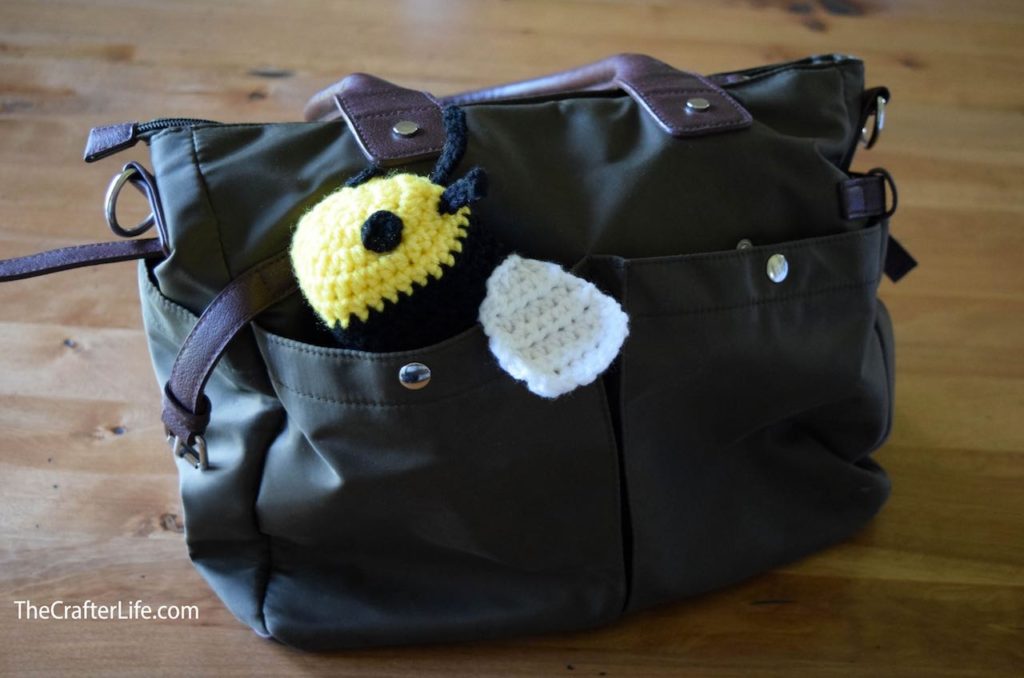 Bee Drawstring Sunglasses Bag by TheCrafterLife featured on www.itchinforsomestitchin.com