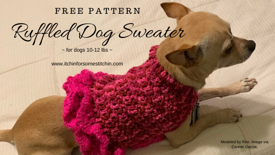Small Dog Sweater Free Crochet Pattern by www.itchinforsomestitchin.com
